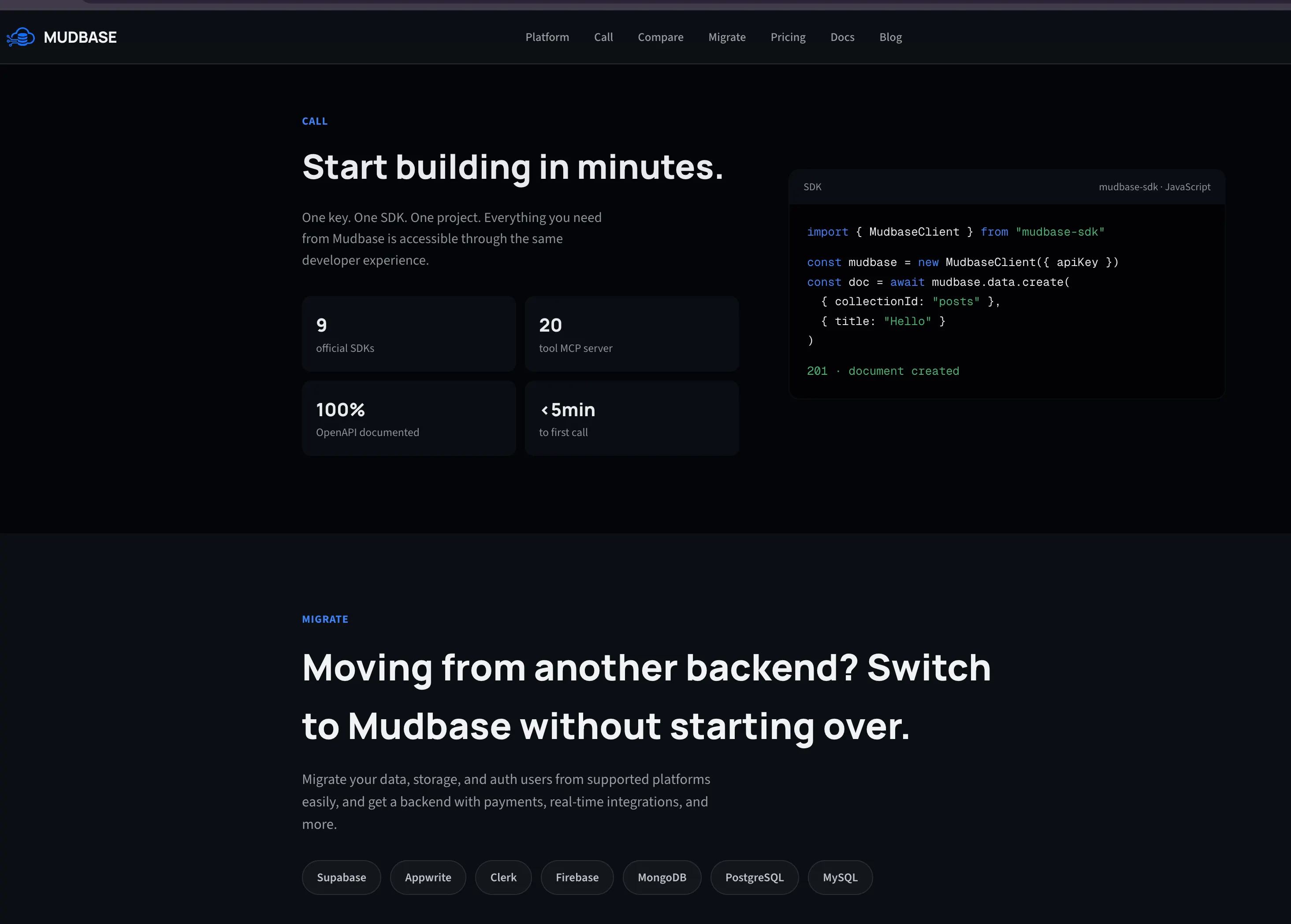 Mudbase BaaS gallery image