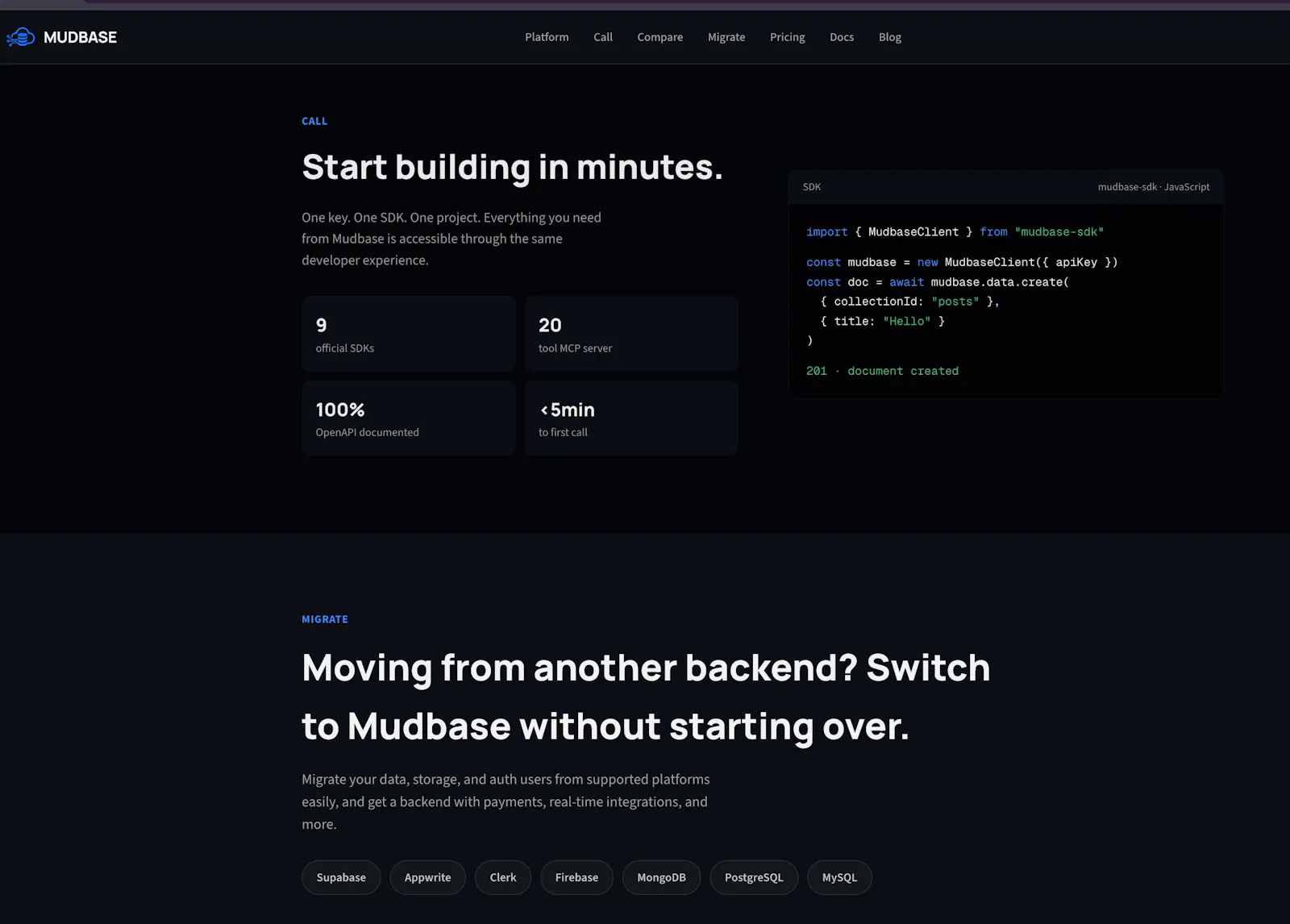 Mudbase BaaS screenshot 2