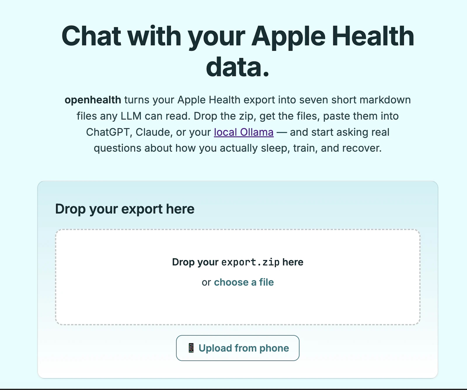 Open Health — Unlock Your Apple Health screenshot 1