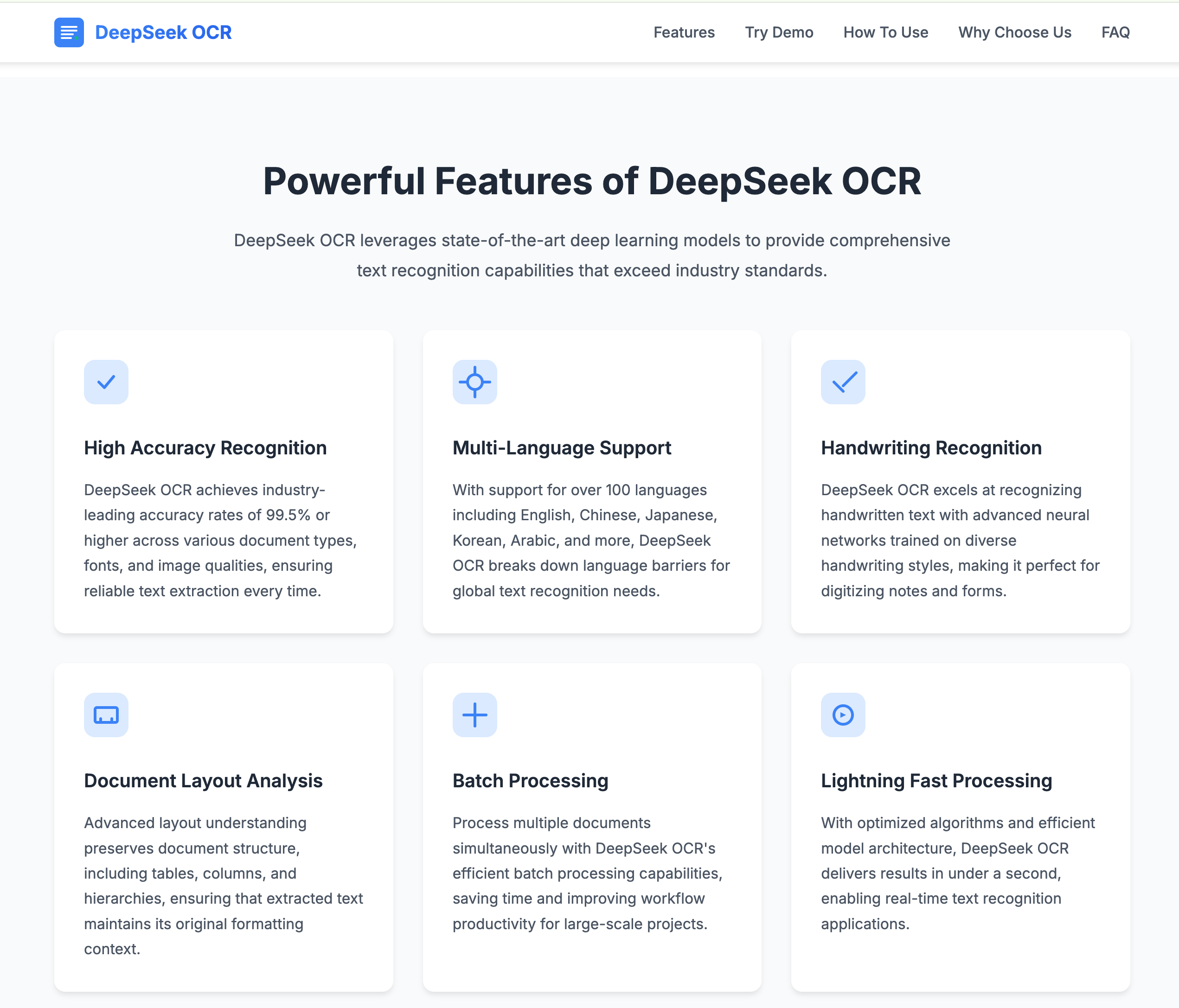 deepseekOCR - Screenshot 3 showing product features and functionality
