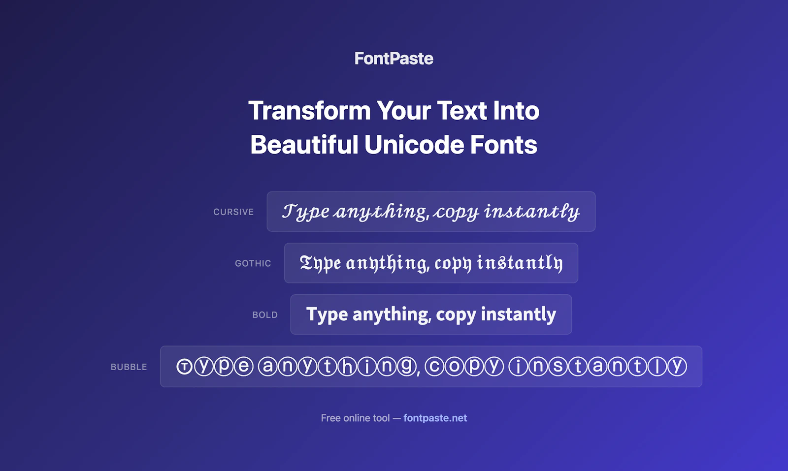 FontPaste screenshot 1