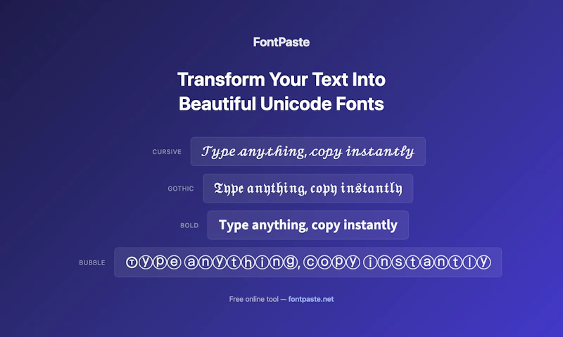 FontPaste screenshot 1