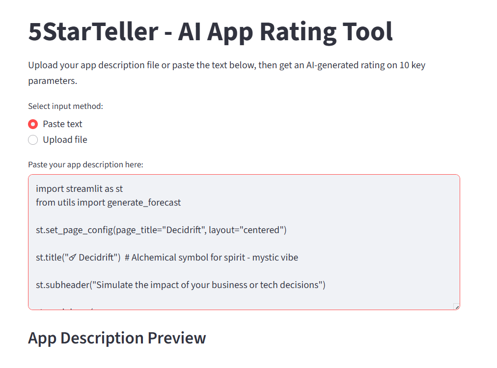 5StarTeller - AI-Powered App Rating Tool gallery image