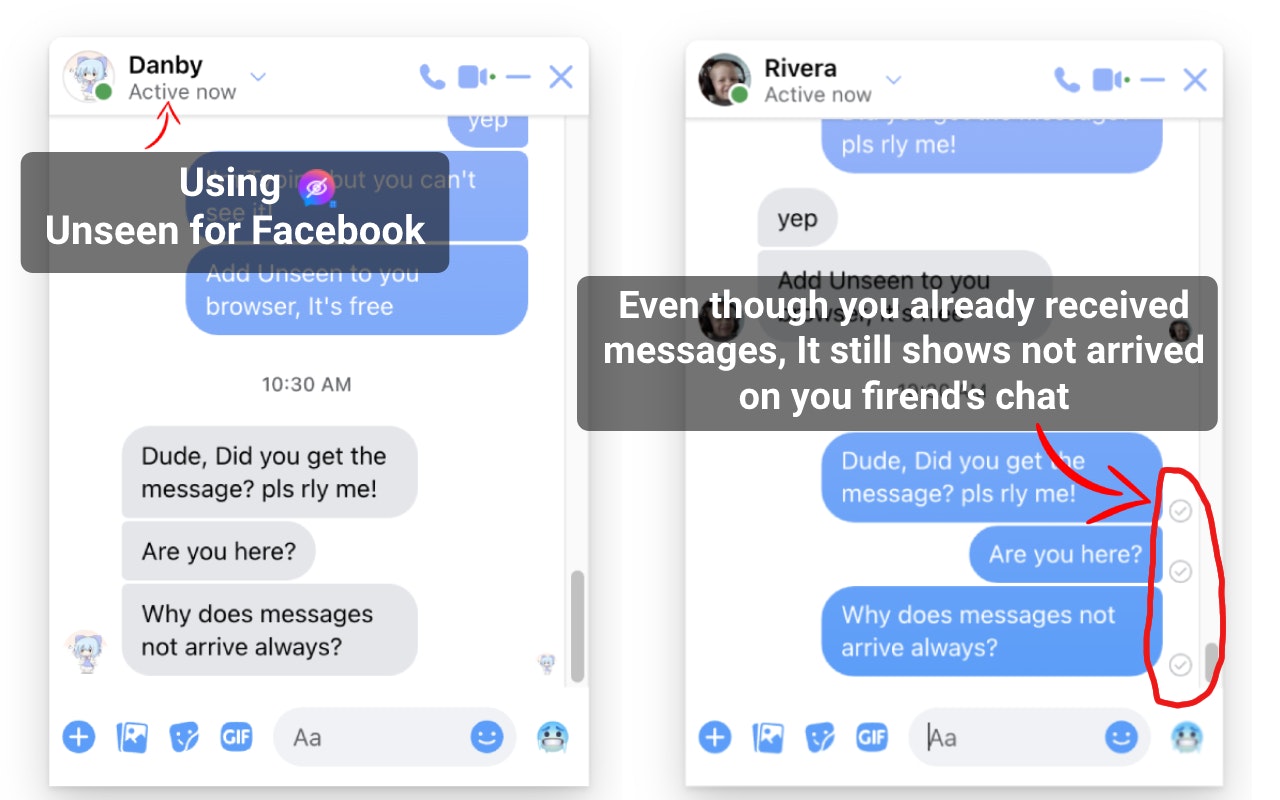 وسائط غير مرئي لـ Facebook ™ - يخفي ميزة "seen" من Facebook & Messenger 3