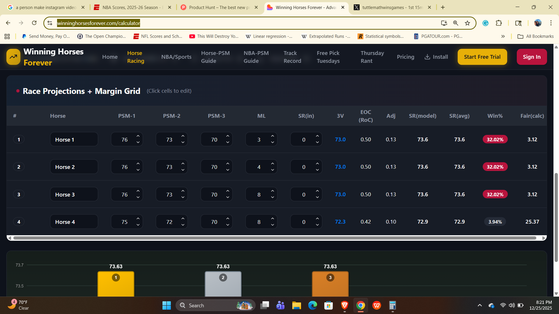 Winning Horses Forever - Screenshot 2 showing product features and functionality