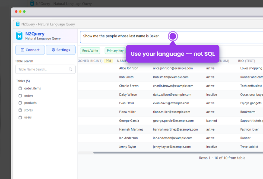 N2Query — AI SQL for MySQL & MariaDB gallery image