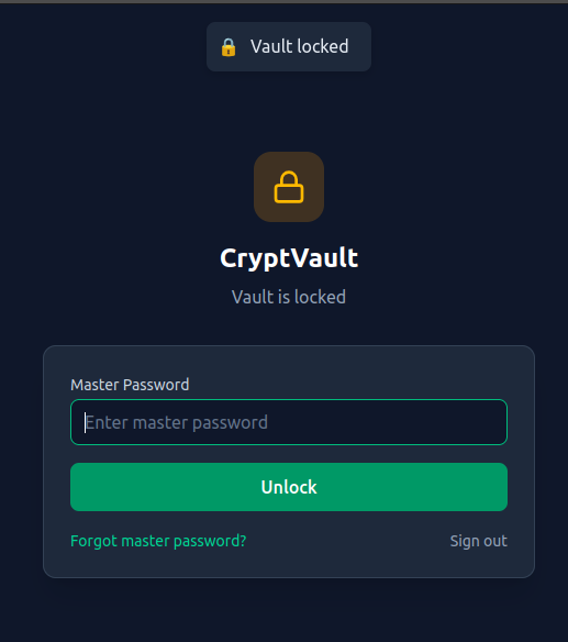 CryptVault — Encrypted Secrets Manager gallery image