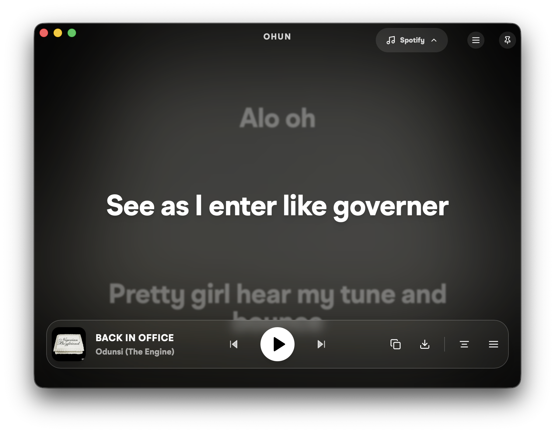 Ohun — Lyrics in sync gallery image