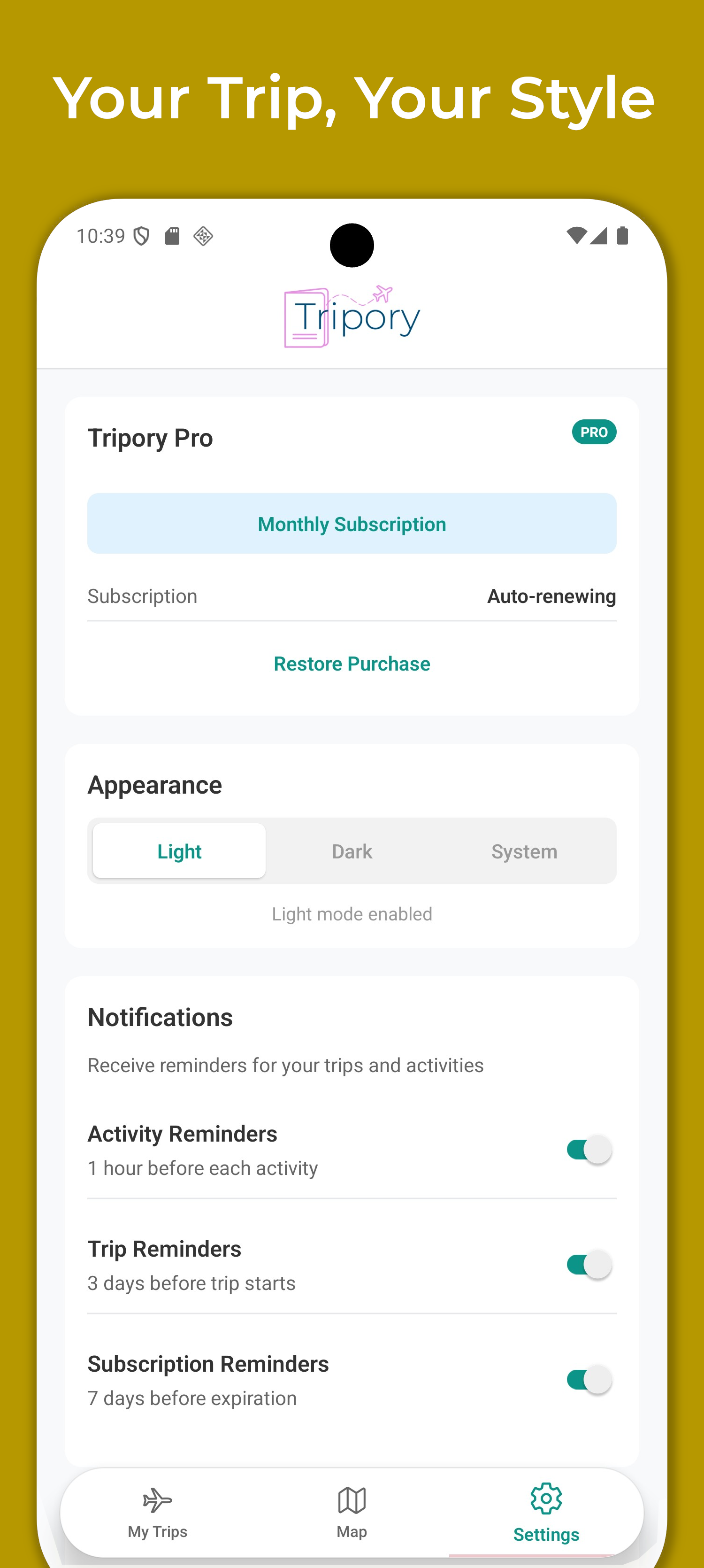 Tripory - Screenshot 4 showing product features and functionality