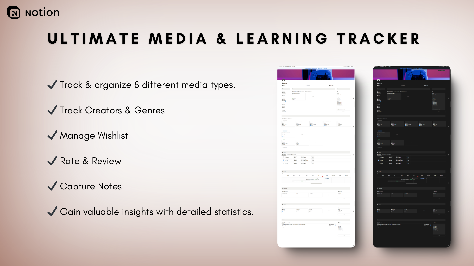 Ultimate Media & Learning Tracker - พิชิตความยุ่งเหยิงของสื่อของคุณได้อย่างง่ายดาย! media 3