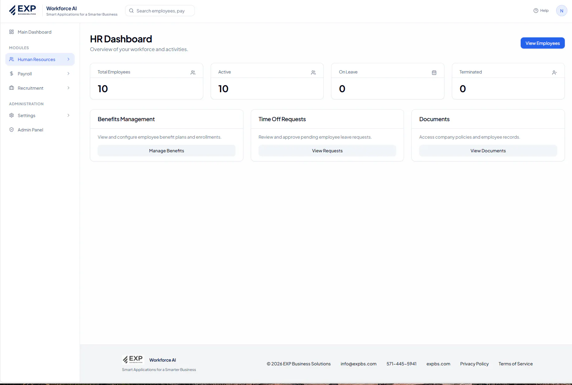 EXP Business Solutions Workforce AI screenshot 1