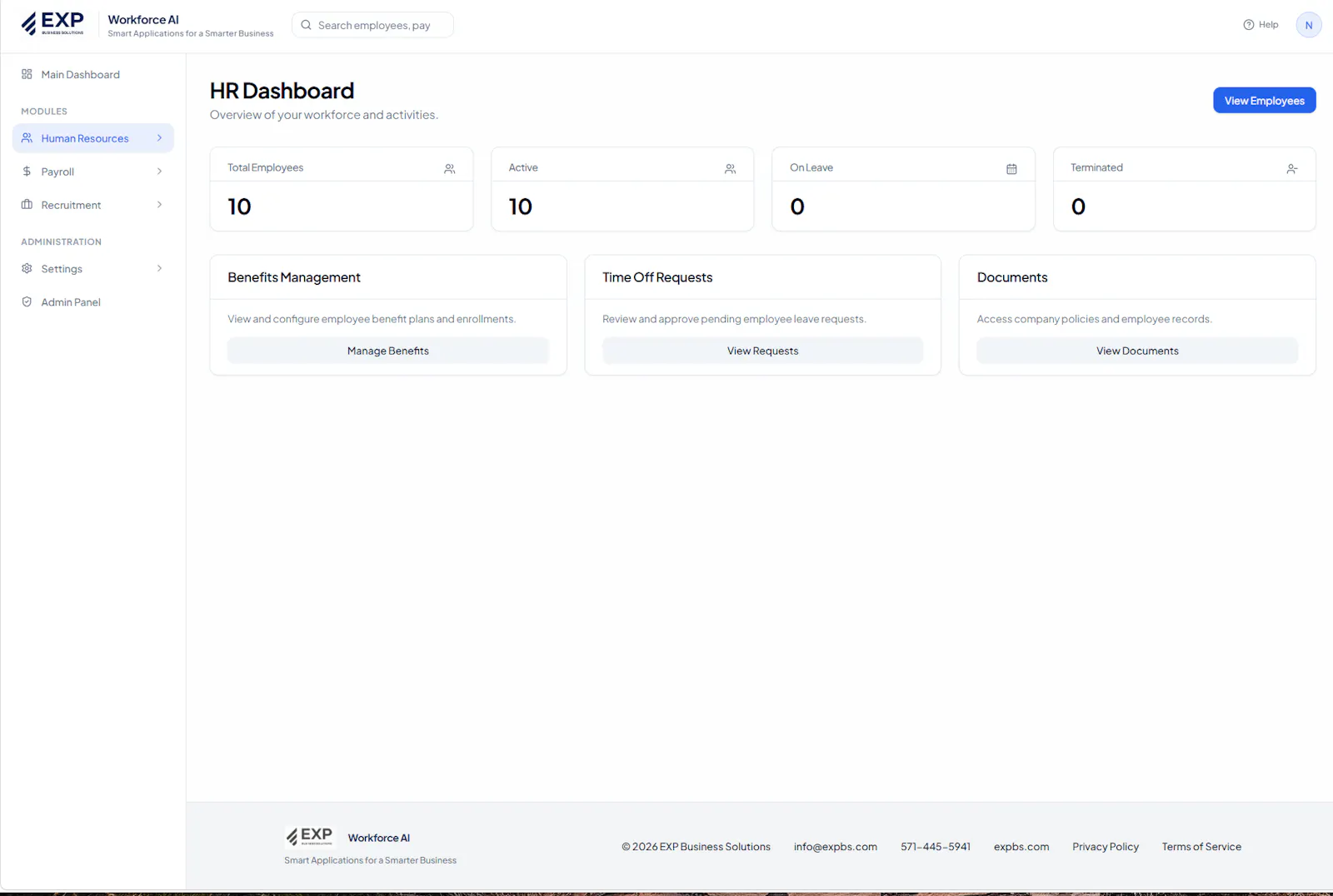EXP Business Solutions Workforce AI screenshot 2