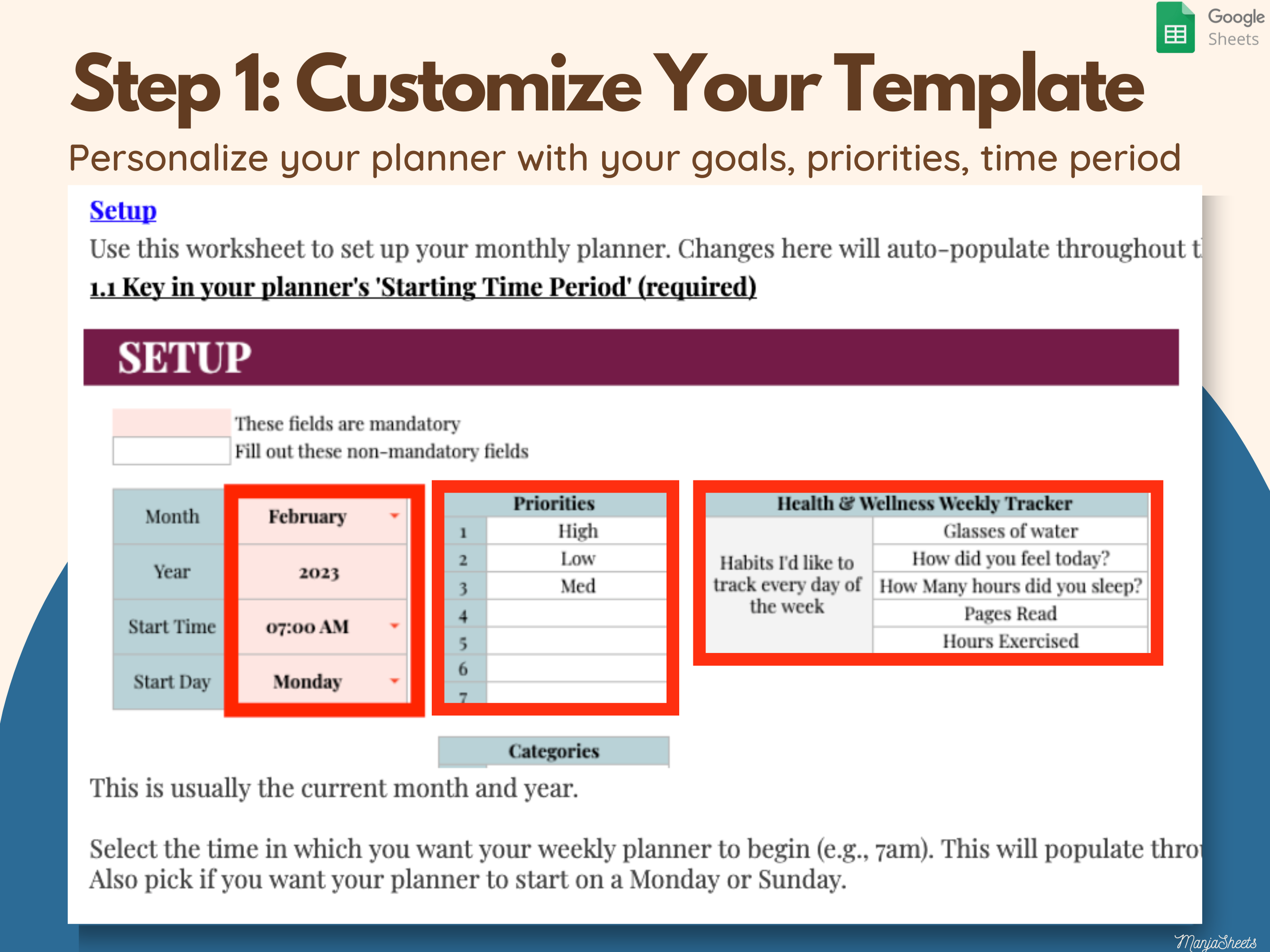 2025 Weekly Planner Google Sheets media 4