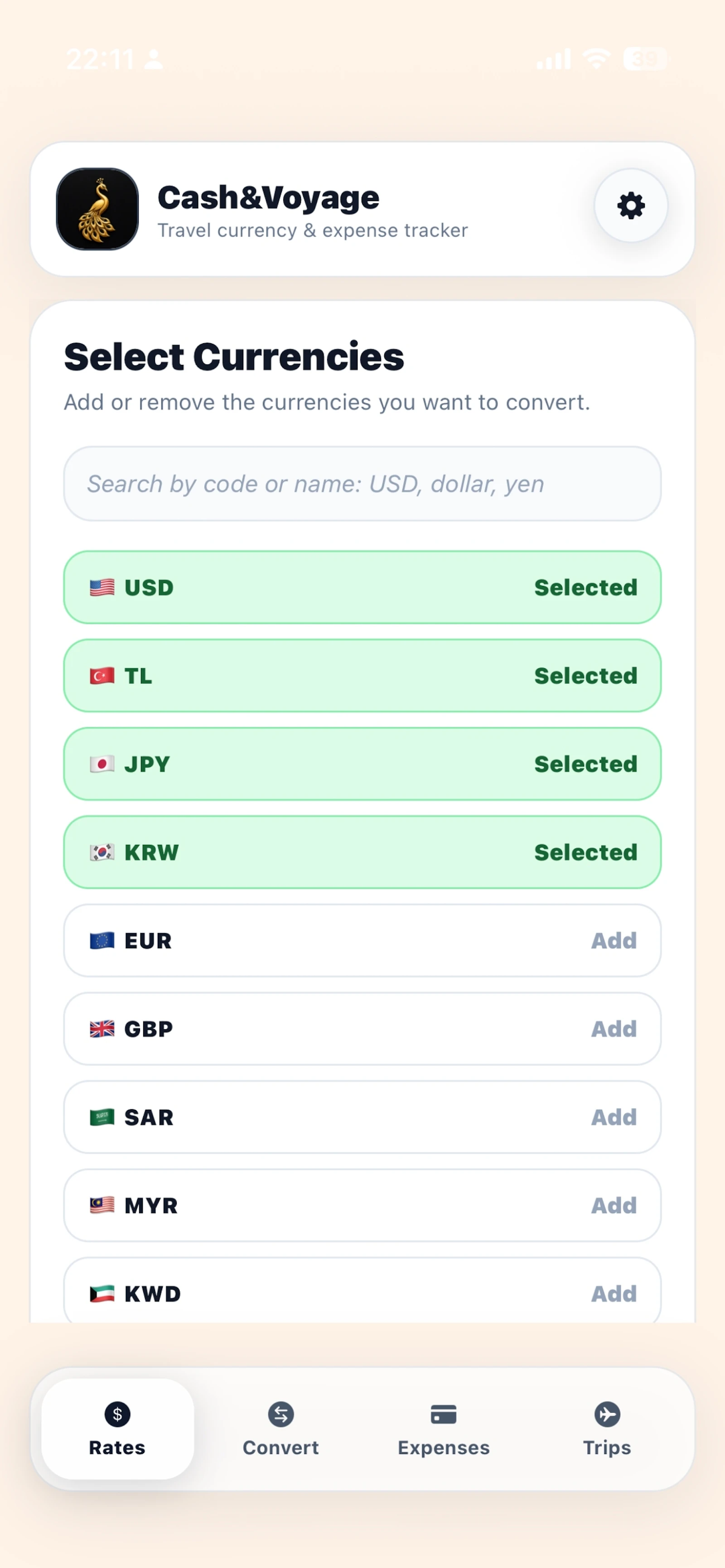 Cash&Voyage screenshot 1