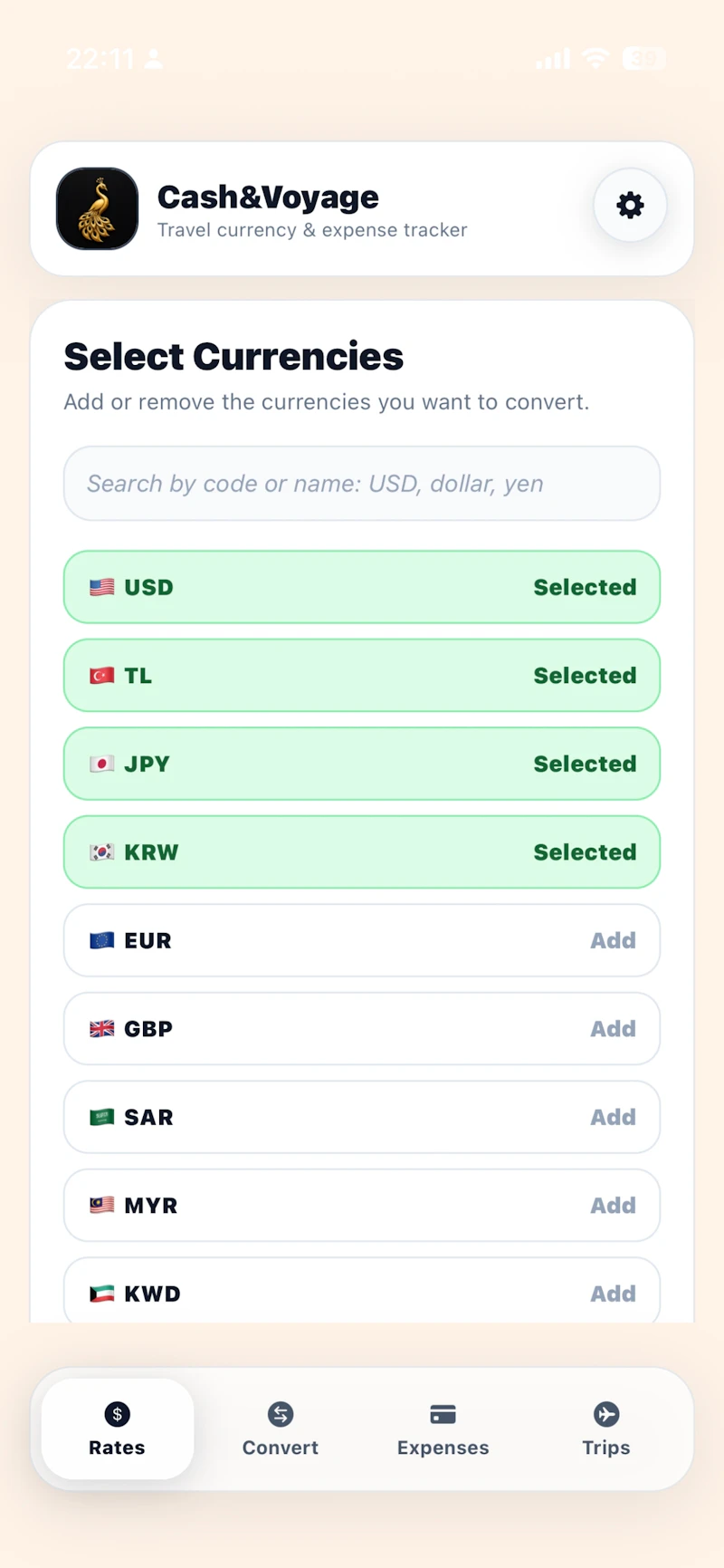 Cash&Voyage screenshot 1