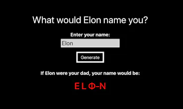 Elon Musk name generator gallery image