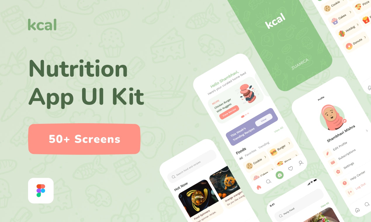 kcal - Nutrion App UI KIt gallery image