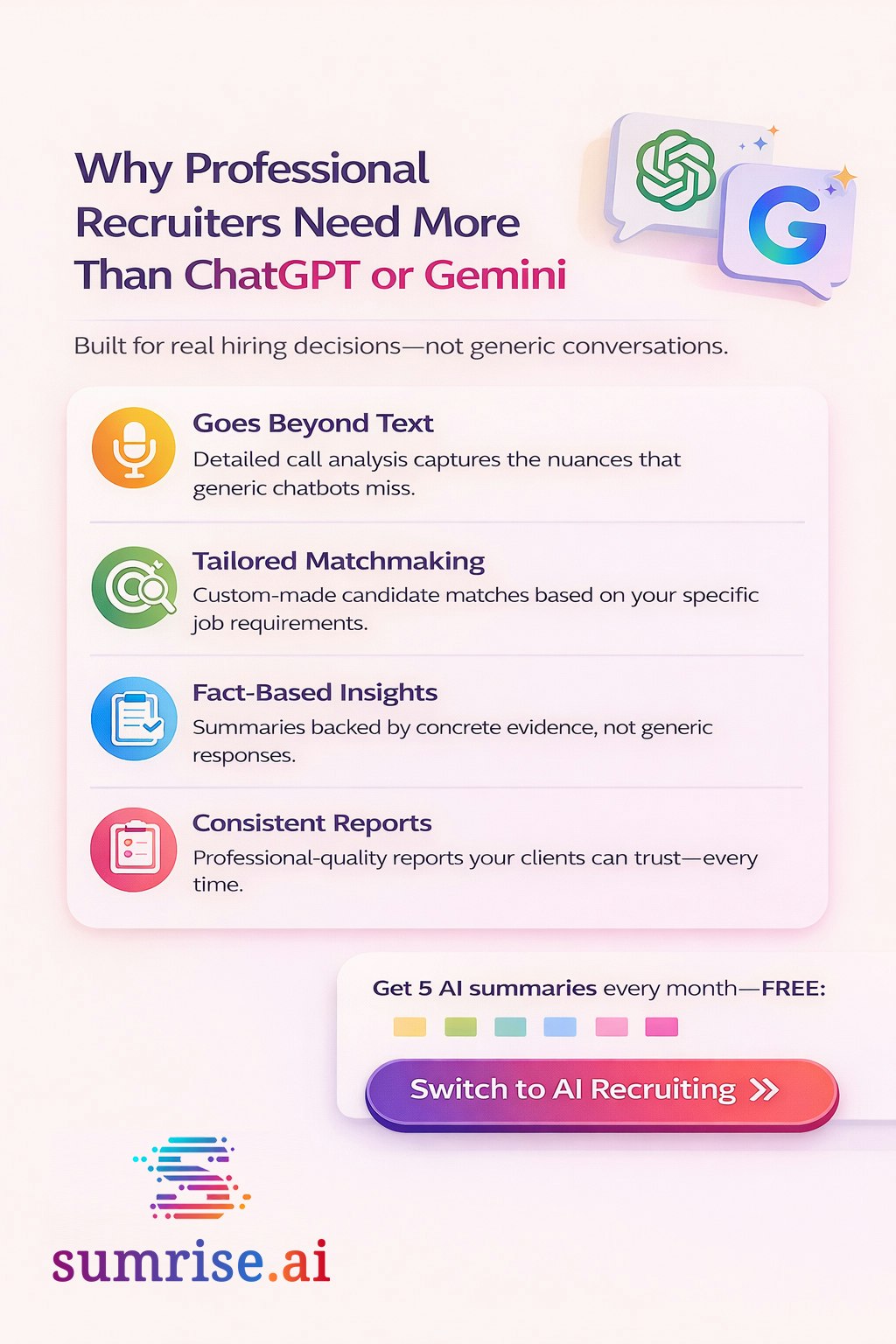 Sumrise.ai - Screenshot 2 showing product features and functionality