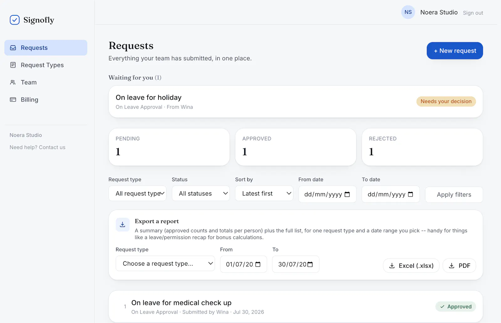 Signofly screenshot 2