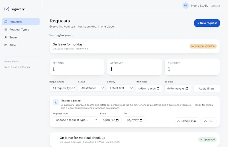 Signofly screenshot 2