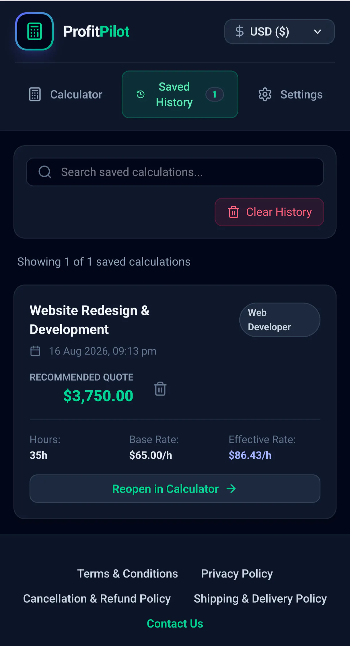 ProfitPilot screenshot