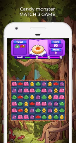 Candy monster match 3 game media 1