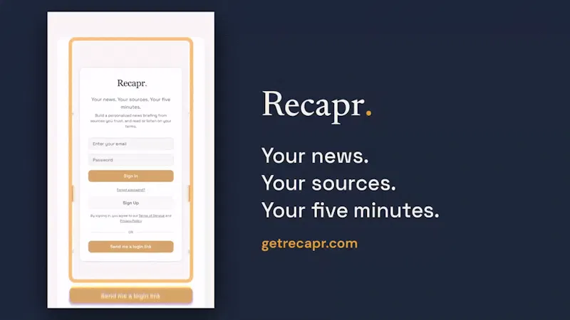 Recapr screenshot 1 (video preview)