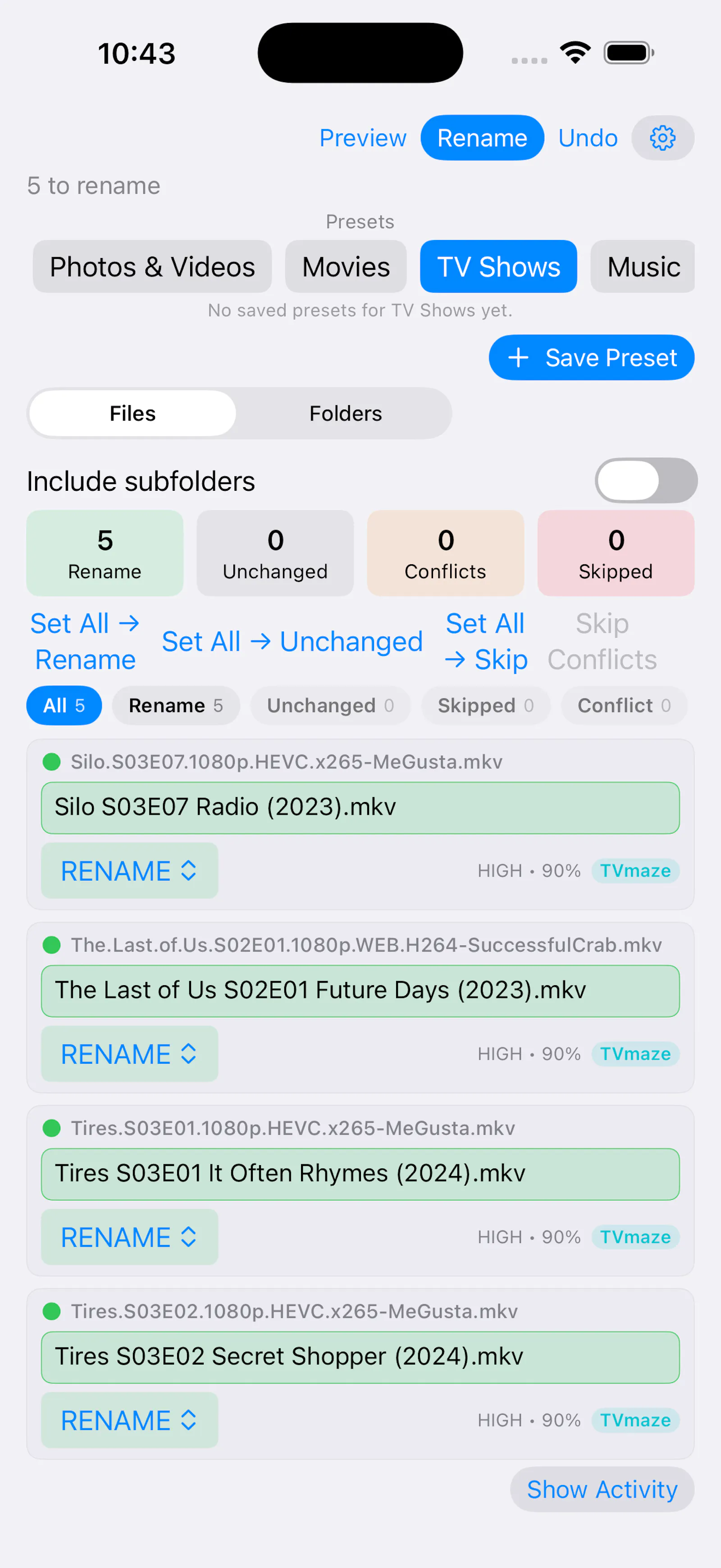 Media Renamer Pro screenshot 8