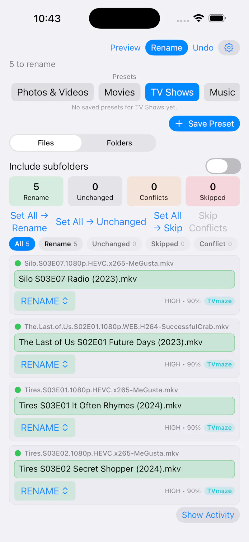 Media Renamer Pro screenshot 8