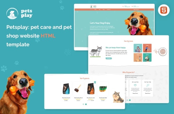 Petsplay: Pet Shop Website HTML Template media 1
