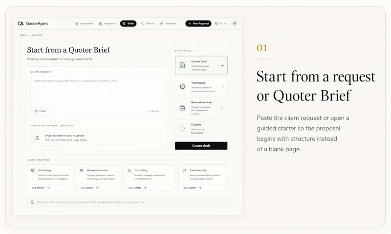 QuoterAgent screenshot 2