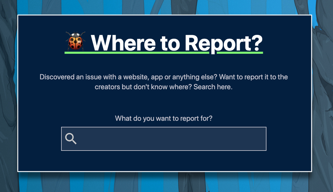 Where to Report? gallery image