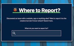 Where to Report? media 3