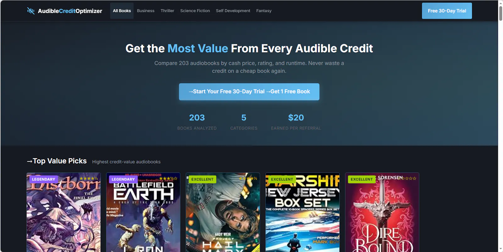 Audible Credit Optimizer screenshot 1