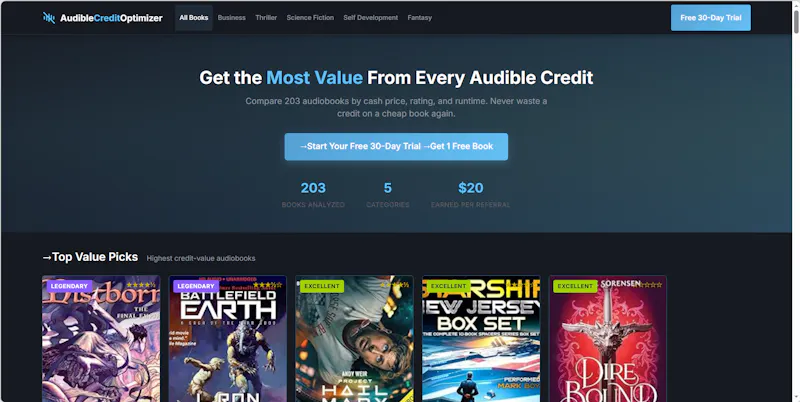 Audible Credit Optimizer screenshot 1