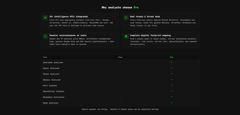 OSINT UI screenshot 6