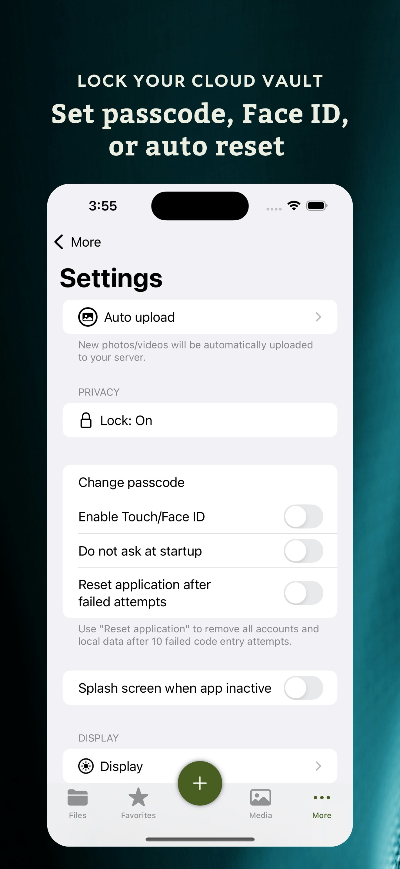 Media Vault Talonoid - Penyimpanan & sandaran awan selamat untuk iPhone 5