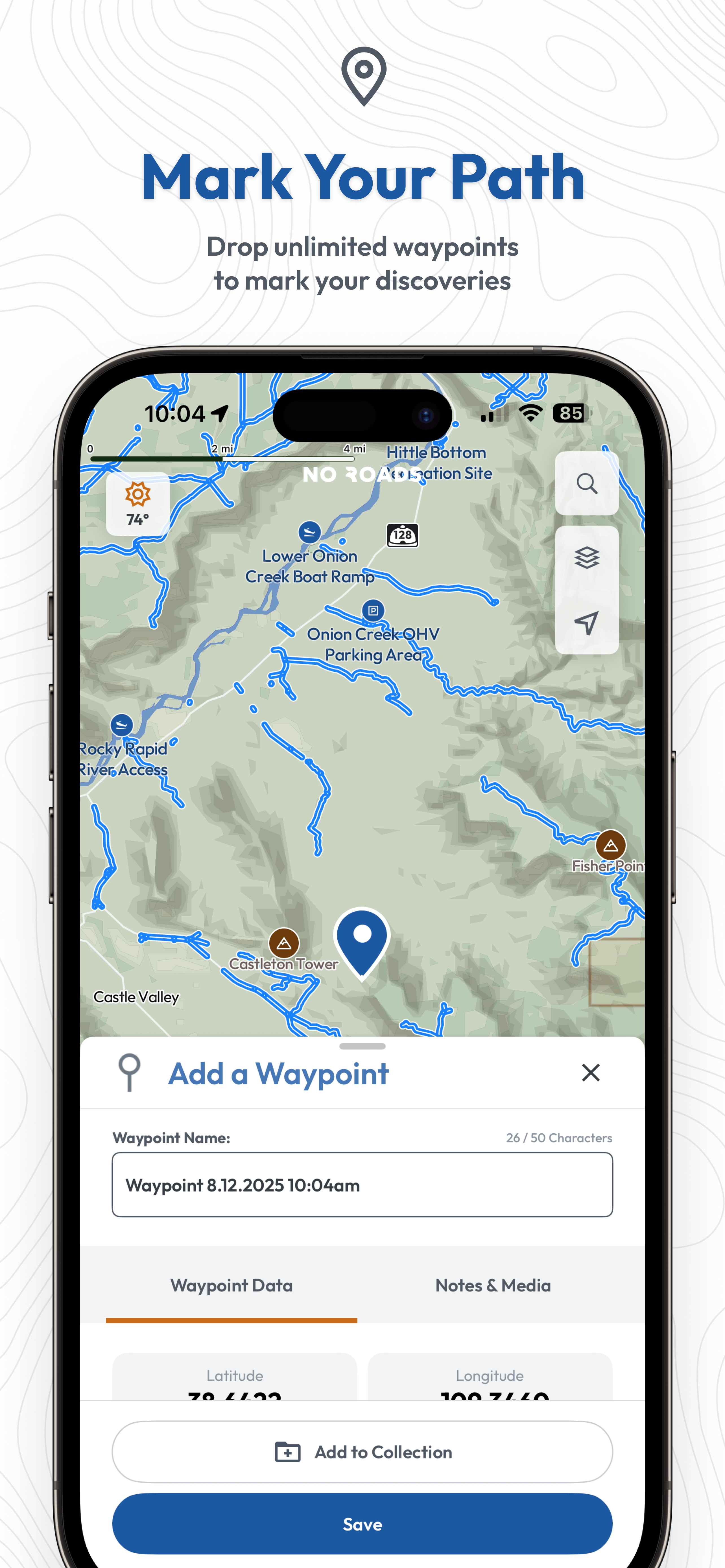 Niente strade - Piattaforma di mappatura e scoperta per avventurieri fuoristrada media 2