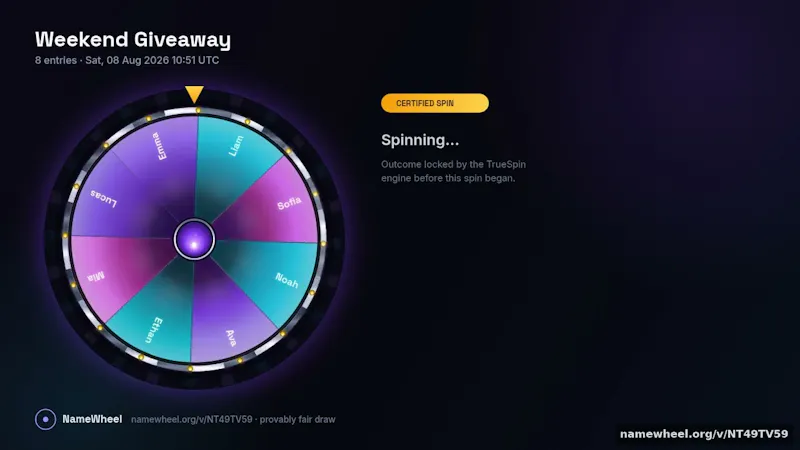 NameWheel screenshot 1 (video preview)