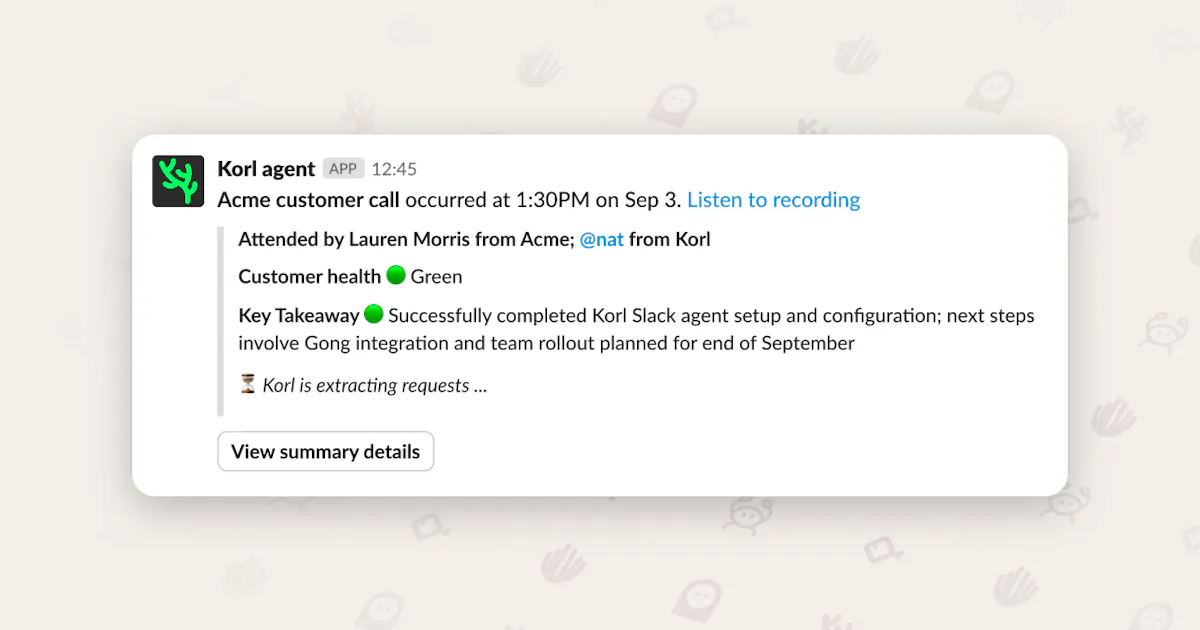 Slack Feature Request Agent