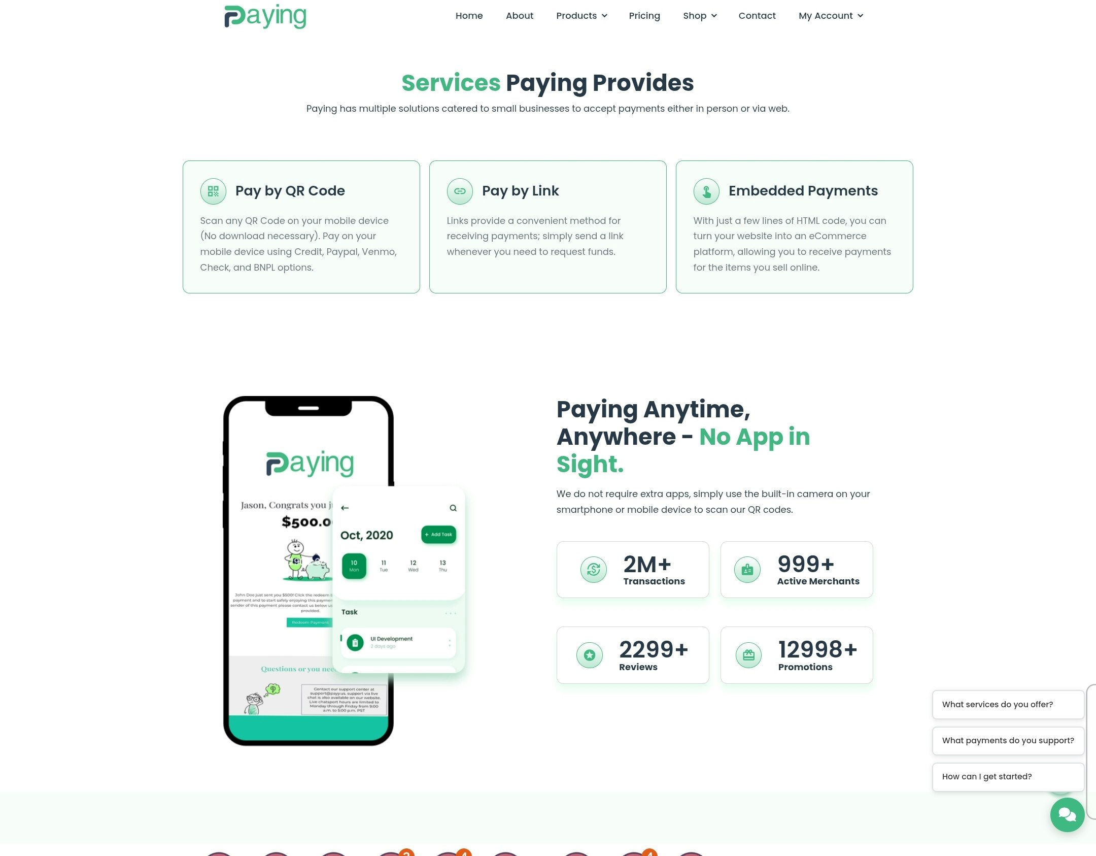 Paying.co - Screenshot 4 showing product features and functionality