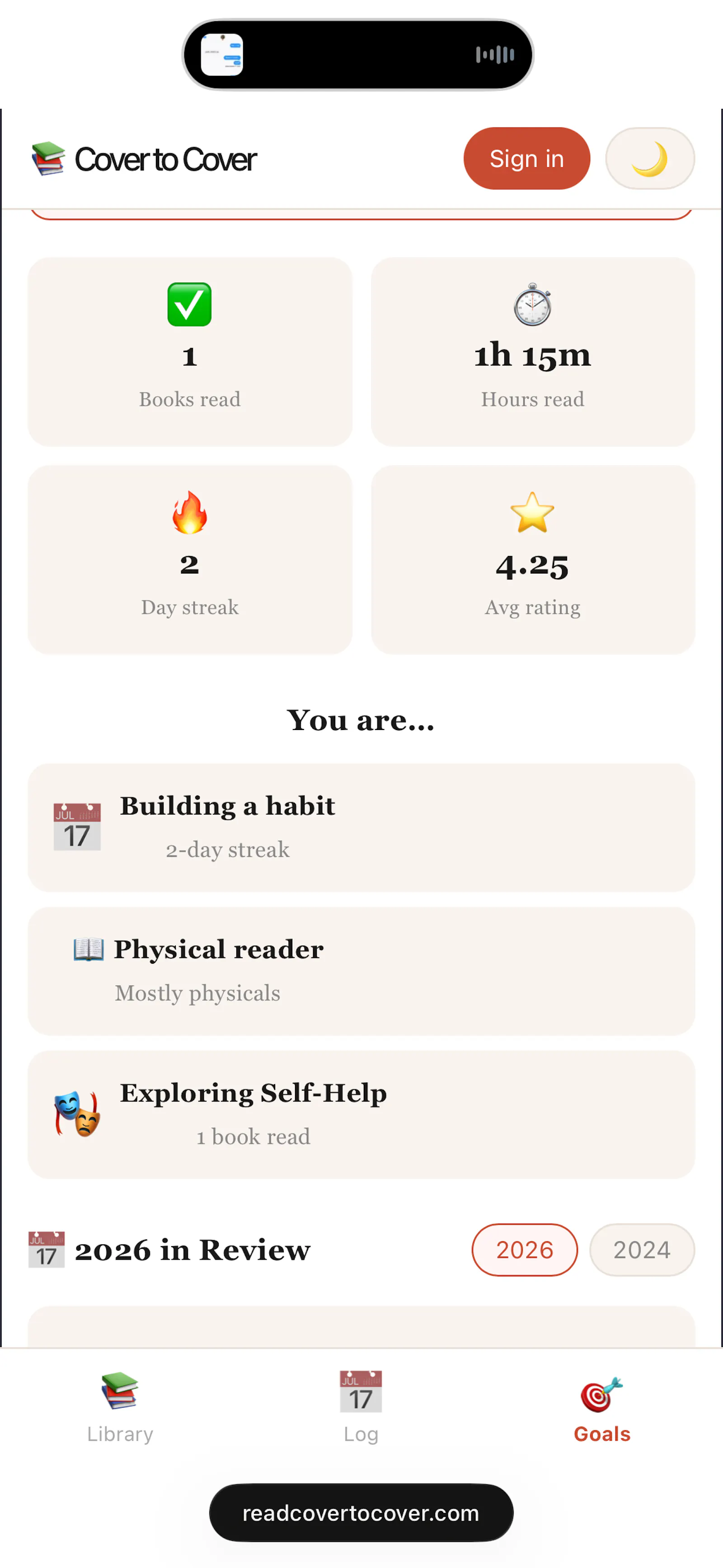 Cover to Cover screenshot 1