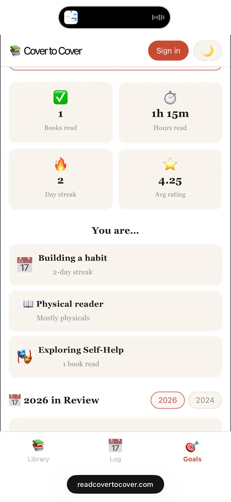 Cover to Cover screenshot 1