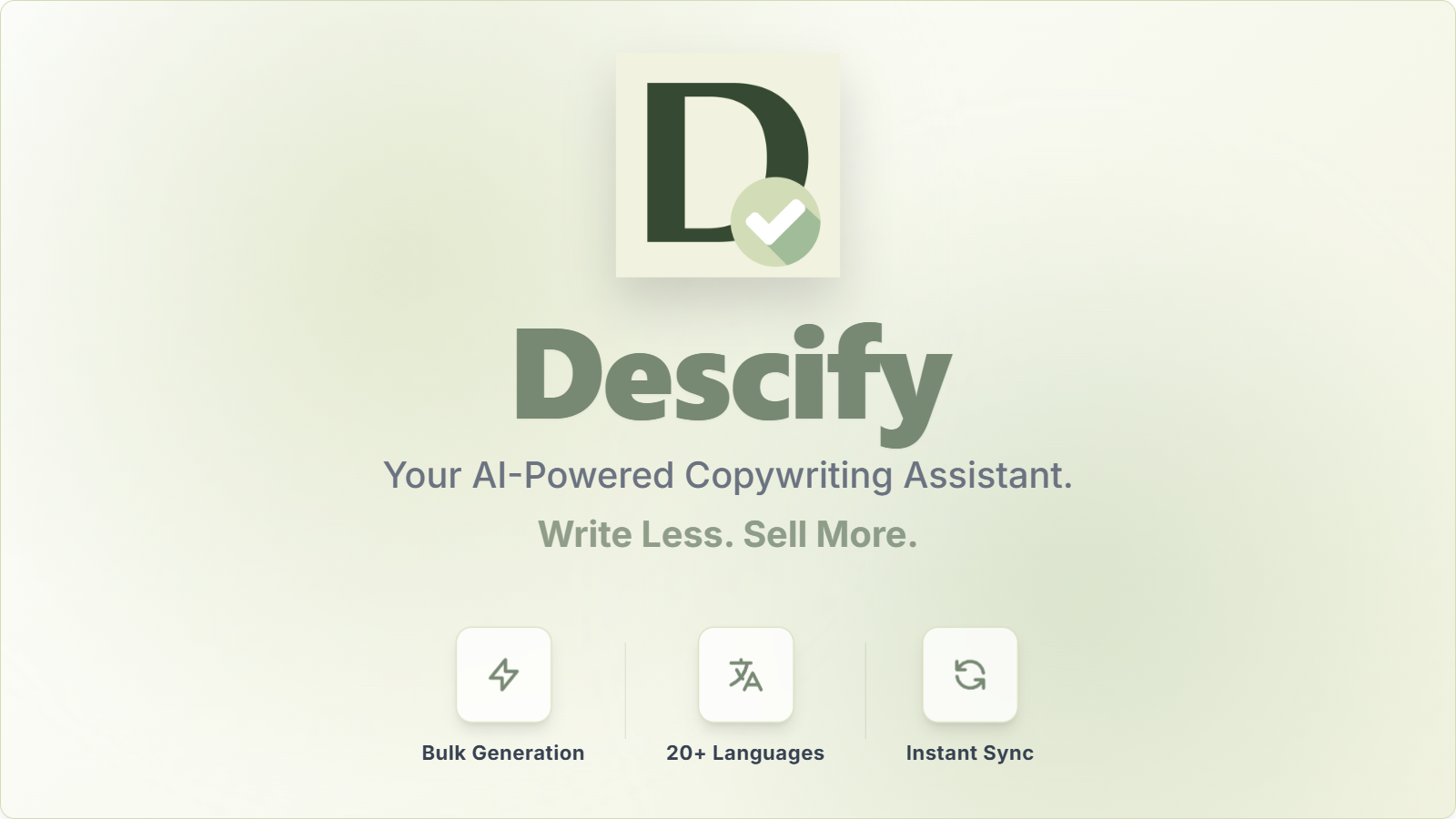 Descify - Main product screenshot demonstrating key features and user interface
