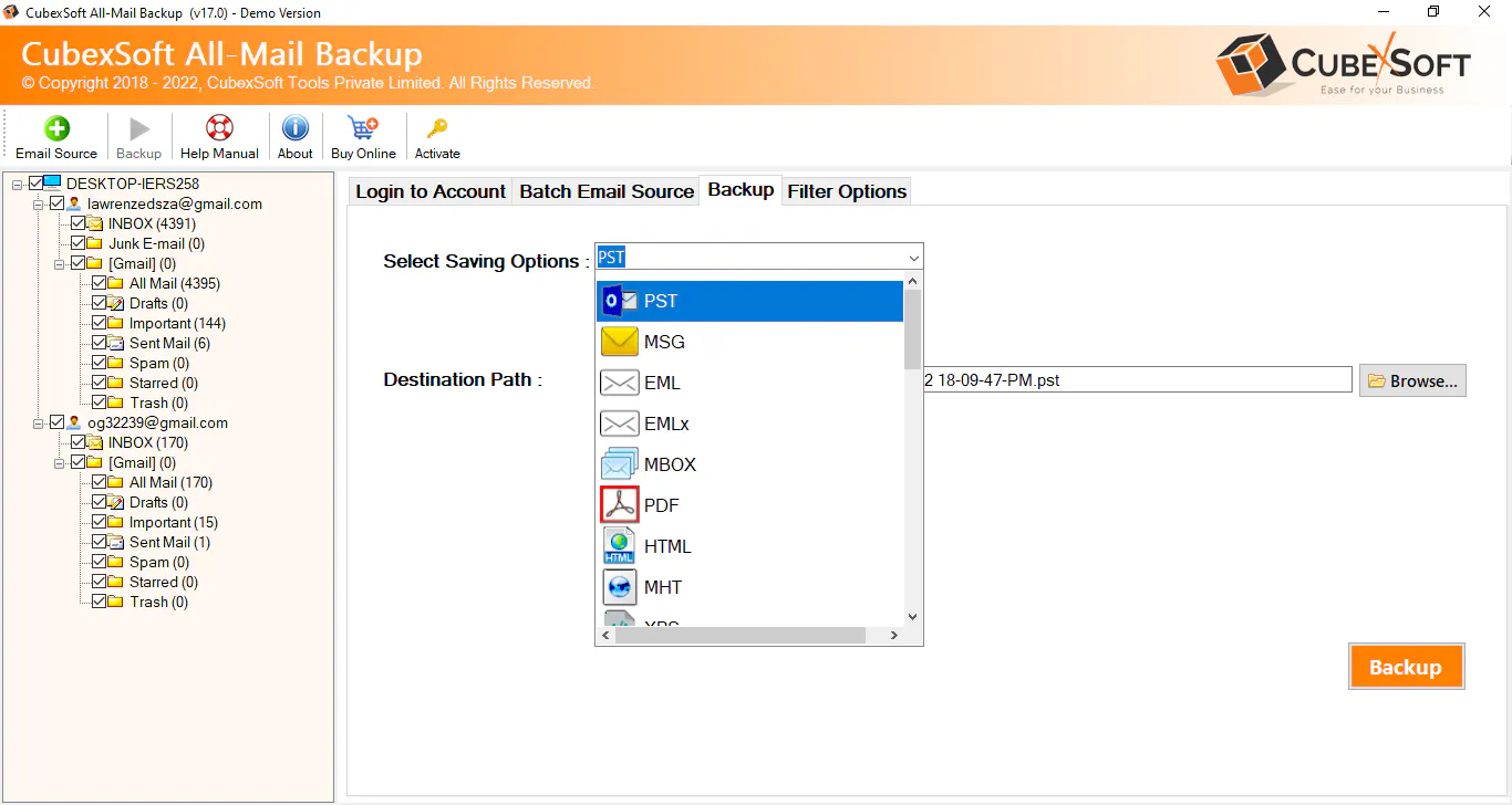 CubexSoft Yahoo Mail Backup Tool  gallery image
