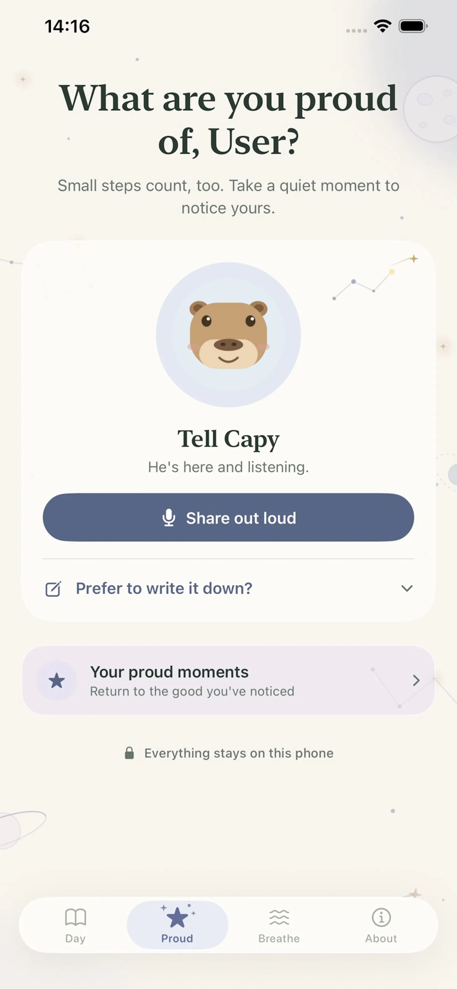 CapyDay: Reflect & Breathe screenshot 4