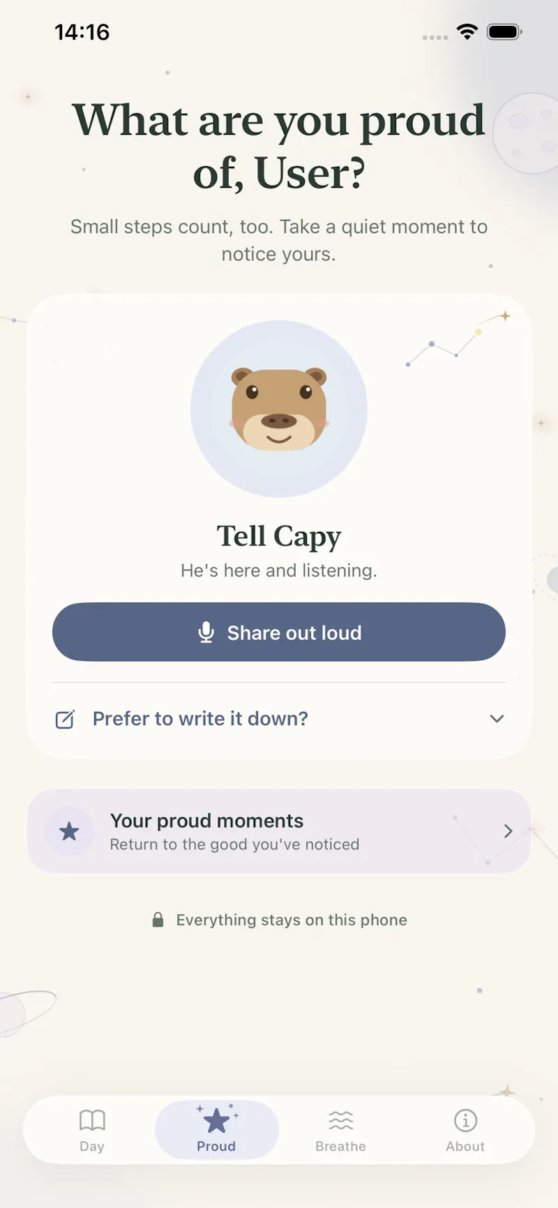 CapyDay: Reflect & Breathe screenshot 4