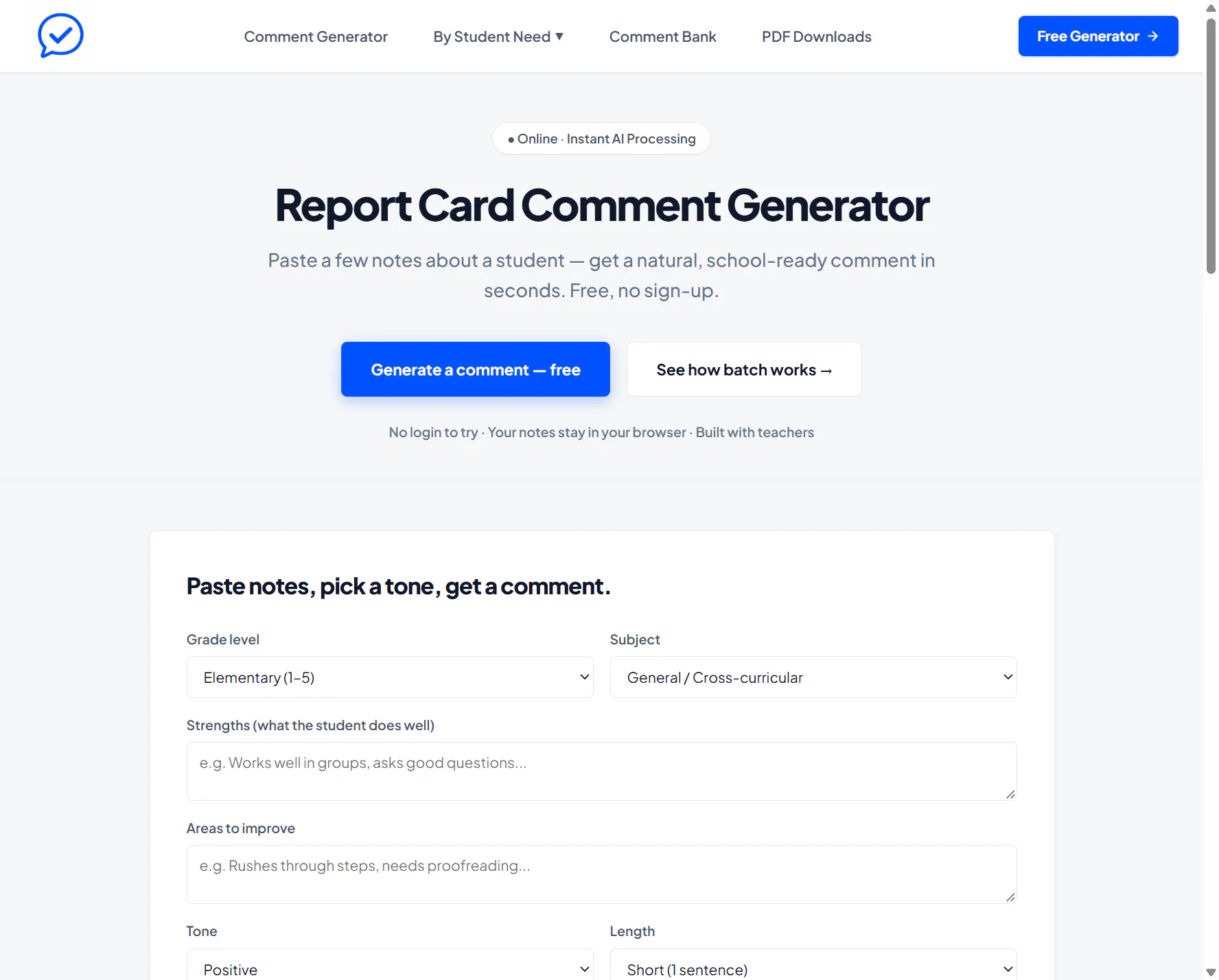 ReportCardComment gallery image