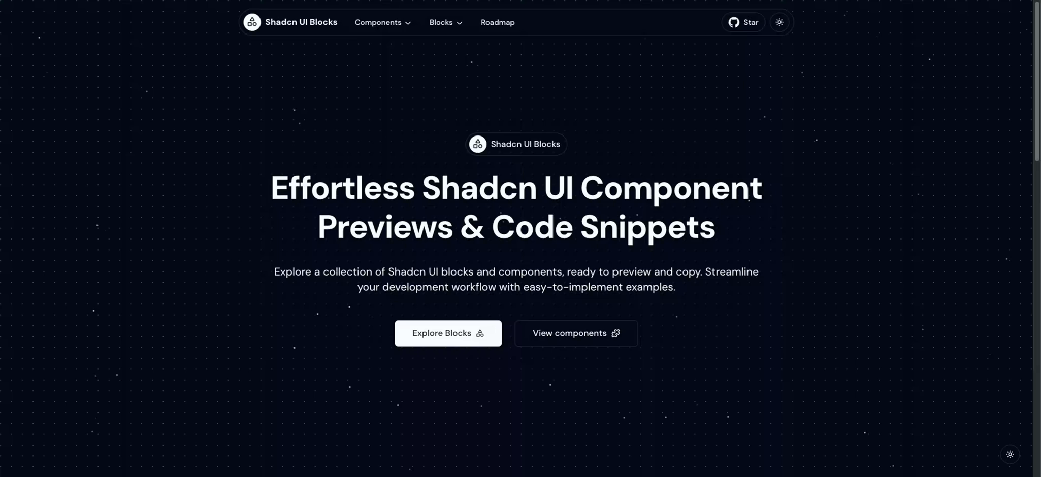 Shadcn UI Blocks gallery image