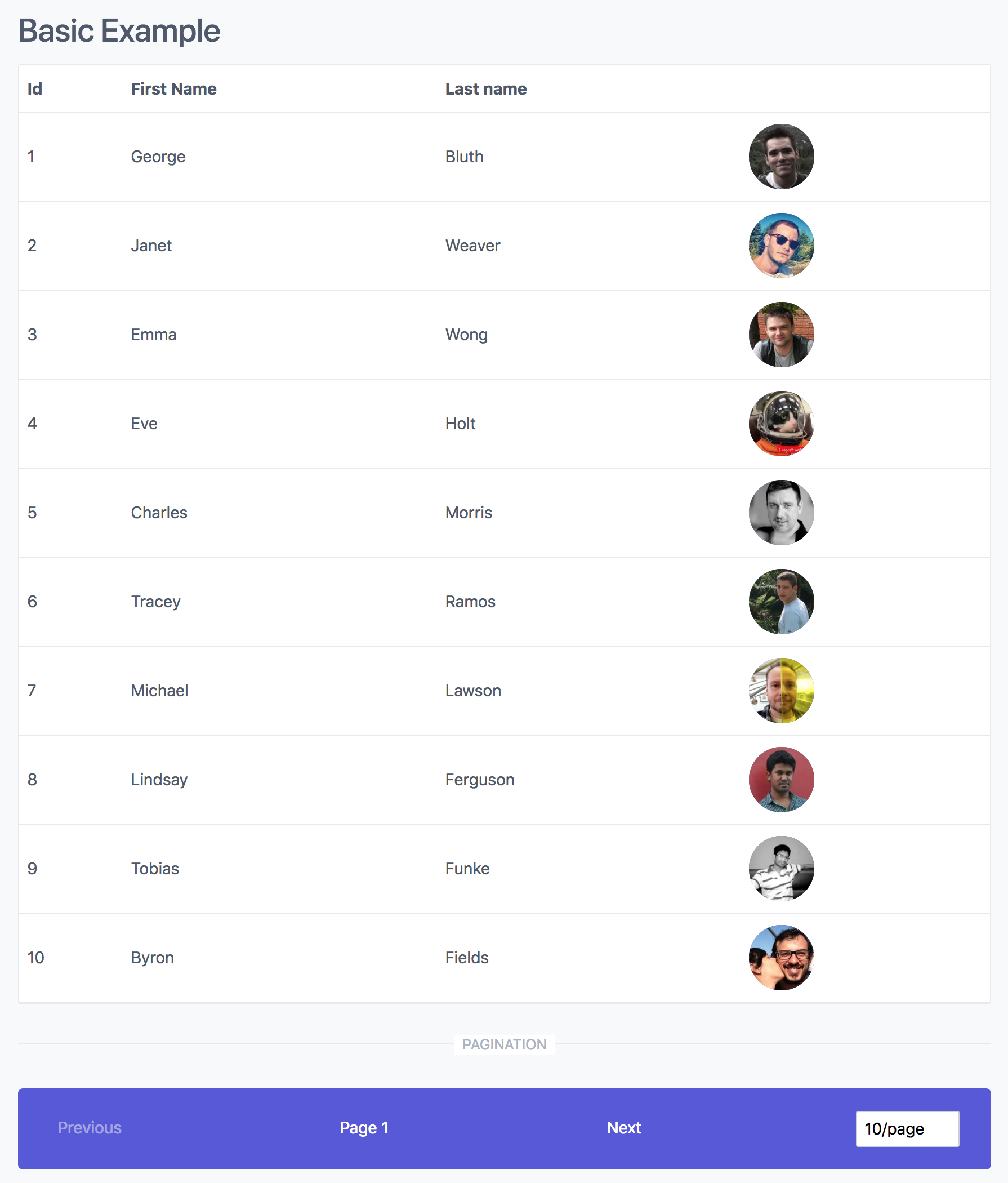 Vue Tiny Pagination gallery image